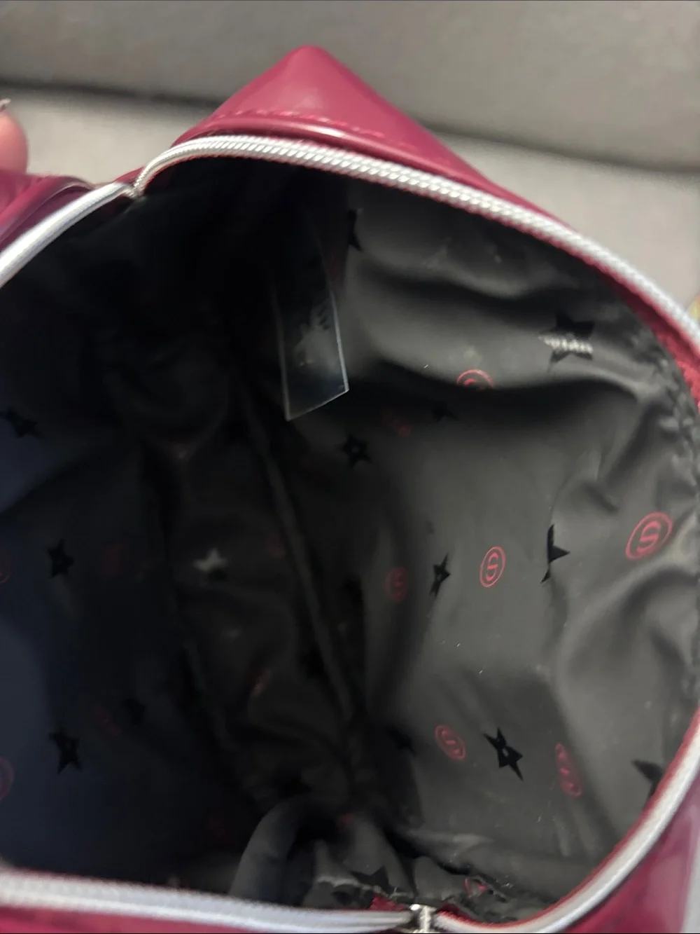 Dior Patent Leather Pouch in Burgundy Red
